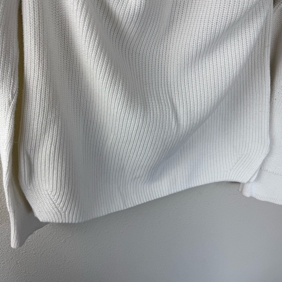 Rag & Bone Dana Cold Shoulder Sweater White Casual Preppy Women’s Large - Picture 5 of 13